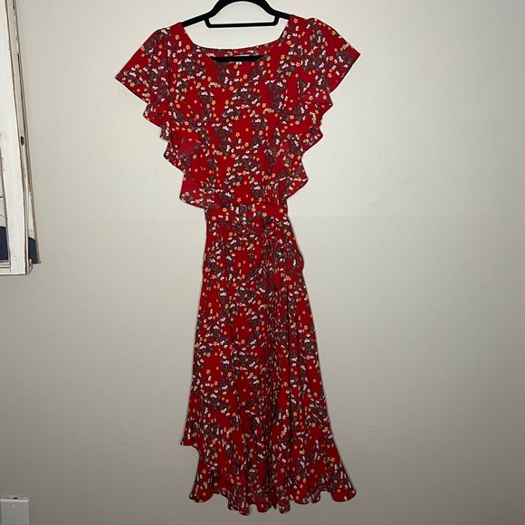 Nordstrom Dresses & Skirts - NWT Nordstrom red floral midi dress size M